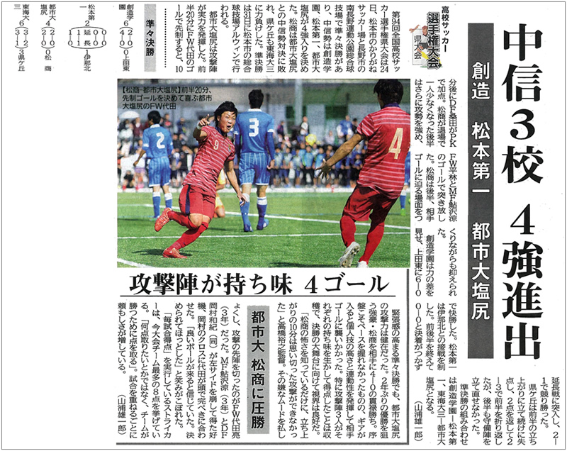 頑張れ！都市大塩尻サッカー部